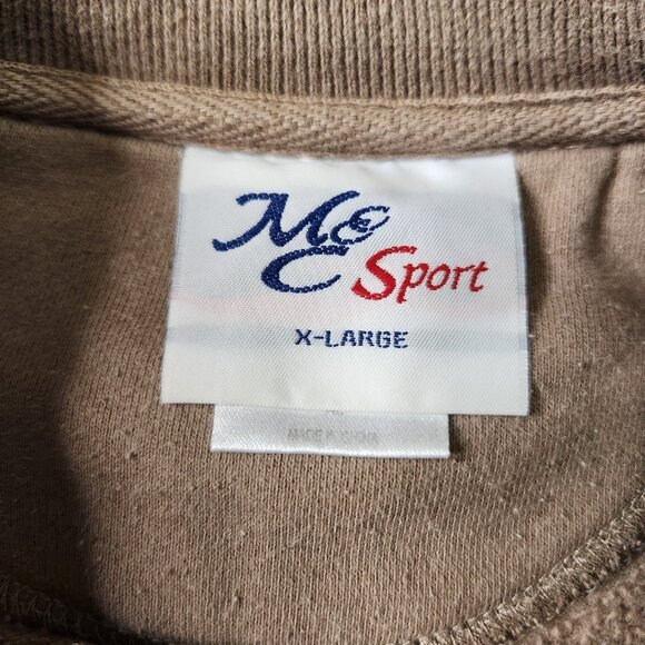 Vintage Embroidery Graphic Nature Fishing Fall Pullover Sweatshirt Tan Size XL - Picture 7 of 8